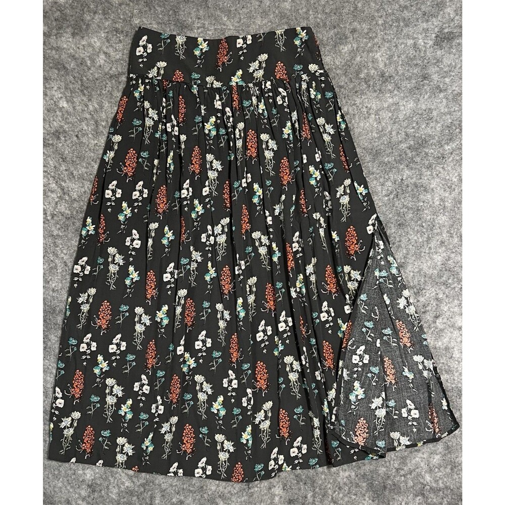 Natural Life Addie Maxi Skirt Women's L Multi Slit Floral Romantic Boho Flowy